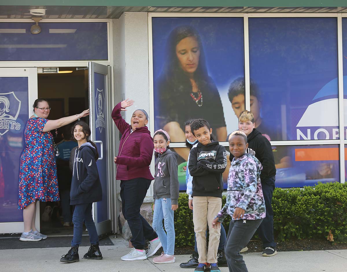 Noble Academy Columbus Students in a science fair.